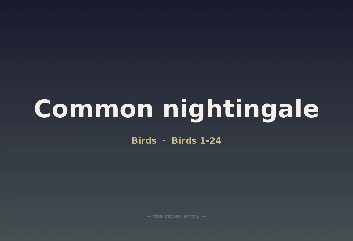 Common nightingale