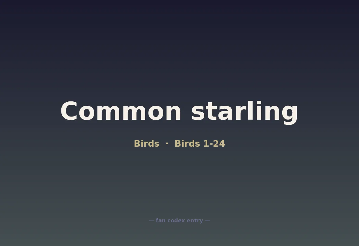Common starling